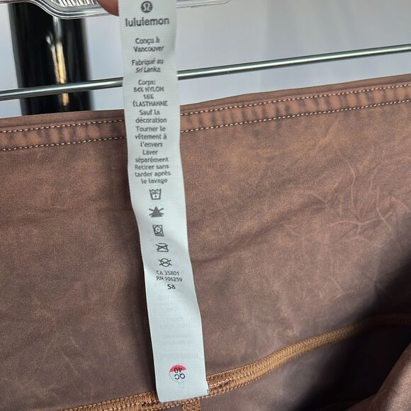 Lululemon Fast and Free Tight II 25" Ice Dye Size 8 Ice Wash Brown Earth Pockets - Picture 13 of 16